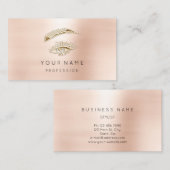 Berufliche Lashes Brows Makeup Gold Blush Visitenkarte (Vorne/Hinten)