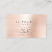 Berufliche Lashes Brows Makeup Gold Blush Visitenkarte (Rückseite)