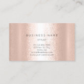 Berufliche Lashes Brows Makeup Golden Eye Rose Visitenkarte (Rückseite)