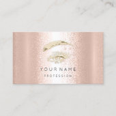 Berufliche Lashes Brows Makeup Golden Eye Rose Visitenkarte (Vorderseite)