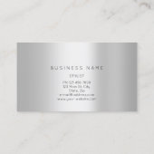 Berufliche Lashes Brows Makeup Logo Gold Grau Visitenkarte (Rückseite)