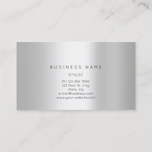 Berufliche Lashes Brows Makeup Logo Gold Grau Visitenkarte (Rückseite)