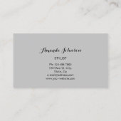 Berufliche Lashes Brows Makeup Logo Gold Grau Visitenkarte (Rückseite)