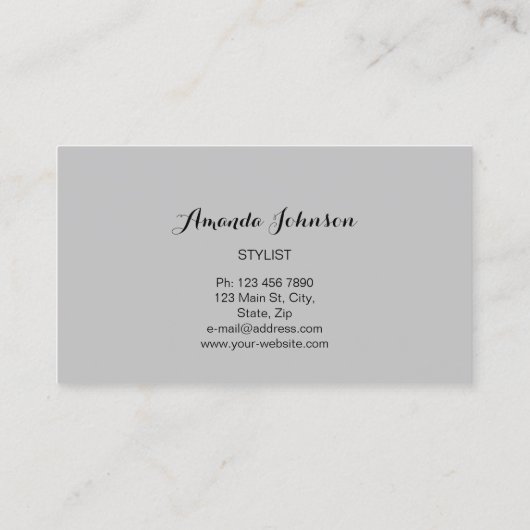 Berufliche Lashes Brows Makeup Logo Gold Grau Visitenkarte (Rückseite)