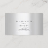 Berufliche Lashes Brows Makeup Logo Gold Silber Visitenkarte (Rückseite)