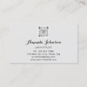 Berufliche Lashes Brows Makeup Logo Rose grau Visitenkarte (Rückseite)