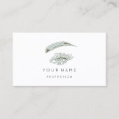 Berufliche Lashes Brows Makeup Logo Visitenkarte (Vorderseite)