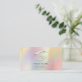 Berufliche Lashes Brows Makeup QR LOGO Visitenkarte (Stehend Vorderseite)