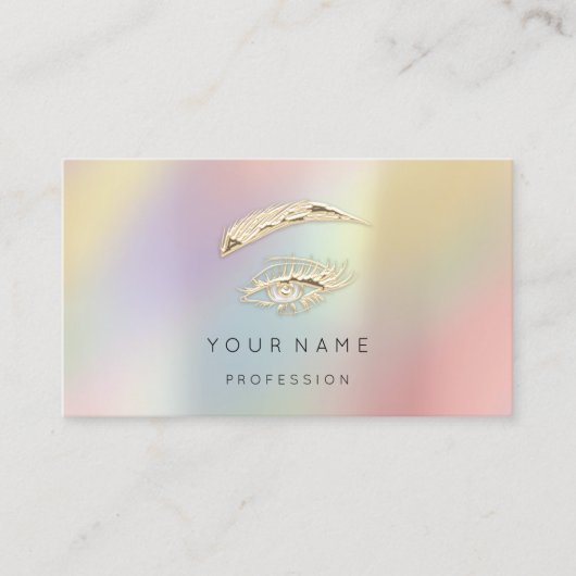 Berufliche Lashes Brows Makeup QR LOGO Visitenkarte (Vorderseite)