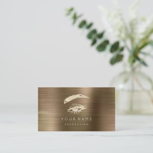 Berufliche Lashes Brows Makeup Visitenkarte (Stehend Vorderseite)