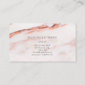 Berufliche Lashes Makeup Logo Gold-Marmor Visitenkarte (Rückseite)