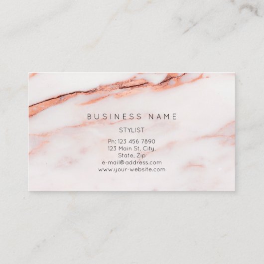 Berufliche Lashes Makeup Logo Gold-Marmor Visitenkarte (Rückseite)