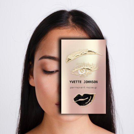 Berufliche Lashes Makeup Logo QR Code Visitenkarte