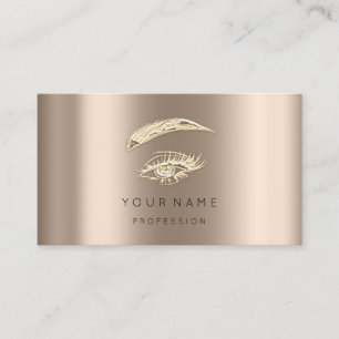 Berufliche Lashes Makeup Logo Rose Blush B Visitenkarte