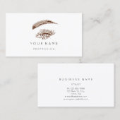 Berufliche Lashes Makeup Logo Rose Blush Visitenkarte (Vorne/Hinten)
