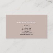 Berufliche Lashes Makeup Logo Rose Powder Visitenkarte (Rückseite)