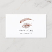 Berufliche Lashes Makeup-Logo-Rose Rosa Visitenkarte (Vorderseite)