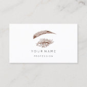 Berufliche Lashes Makeup-Logo-Rose Visitenkarte (Vorderseite)