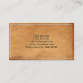 Berufliche Lederkarten Visitenkarte (Rückseite)