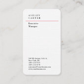 Berufliche Leinen elegant schlicht-minimalistisch  Visitenkarte (Vorderseite)