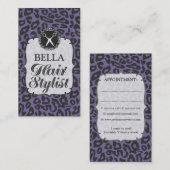 Berufliche Leopard-Muster-Haar-Salon-Karten Terminkarte (Vorne/Hinten)