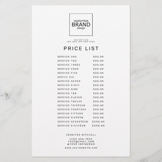 Berufliche Liste benutzerdefinierter Logos Flyer (Hinten)