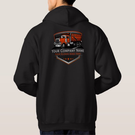 Berufliche LKW-Abschleppfirma Hoodie (Rückseite)