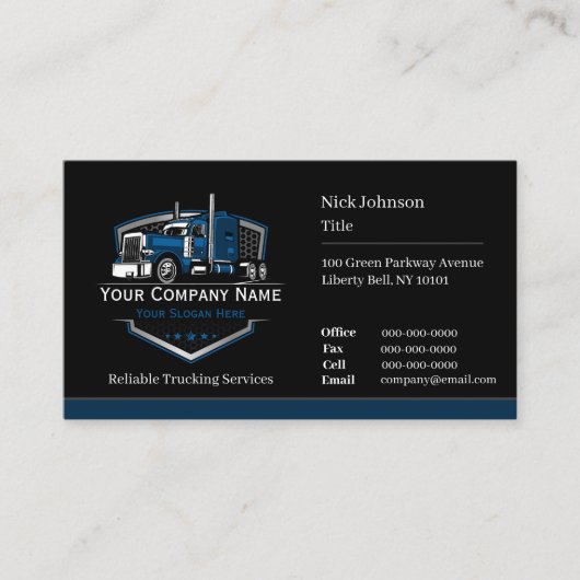 Berufliche LKW-Abschleppfirma QR-Code Visitenkarte (Vorderseite)