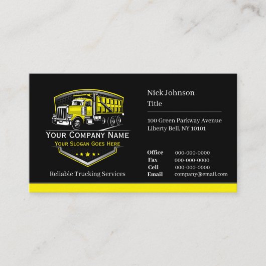 Berufliche LKW-Abschleppfirma QR-Code Visitenkarte (Vorderseite)