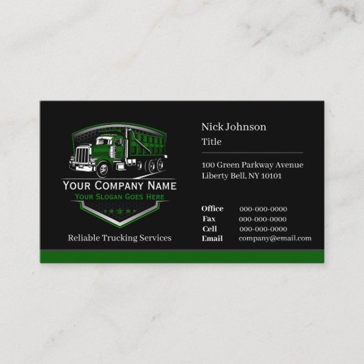 Berufliche LKW-Abschleppfirma QR-Code Visitenkarte (Vorderseite)