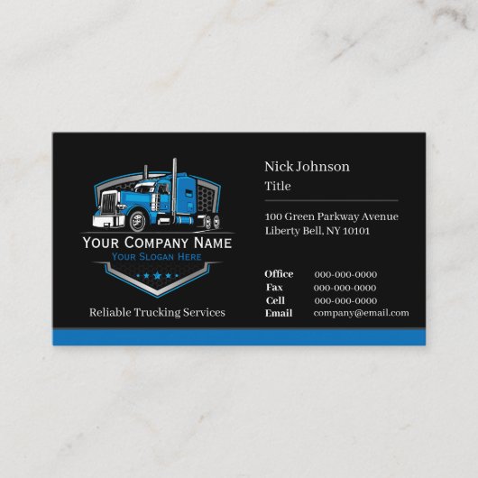 Berufliche LKW-Abschleppfirma QR-Code Visitenkarte (Vorderseite)