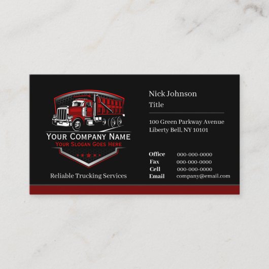 Berufliche LKW-Abschleppfirma QR-Code Visitenkarte (Vorderseite)