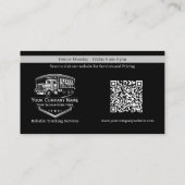 Berufliche LKW-Abschleppfirma QR-Code Visitenkarte (Rückseite)