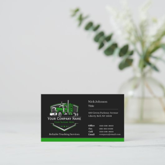 Berufliche LKW-Abschleppfirma QR-Code Visitenkarte (Stehend Vorderseite)