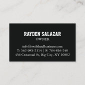 berufliche LKW-Visitenkarten Visitenkarte (Rückseite)