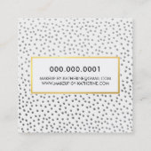 BERUFLICHE LOGO EMBLEM moderne Imitate Gold Silber Quadratische Visitenkarte (Rückseite)