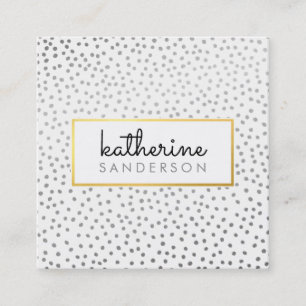 BERUFLICHE LOGO EMBLEM moderne Imitate Gold Silber Quadratische Visitenkarte