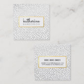 BERUFLICHE LOGO EMBLEM moderne Imitate Gold Silber Quadratische Visitenkarte (Vorne/Hinten)