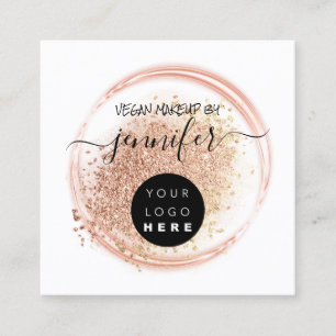 Berufliche Logo-Makeup-Rose Golden Shadow Quadratische Visitenkarte
