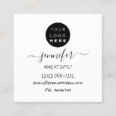 Berufliche Logo-Makeup-Rose Minimaler Blush Quadratische Visitenkarte (Rückseite)