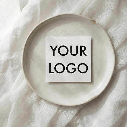 Berufliche Logo-Minimal modern weiß Quadratische Visitenkarte