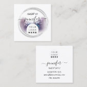 Berufliche Logo Nails Schönheitshaar Abstrakt Quadratische Visitenkarte (Vorne/Hinten)