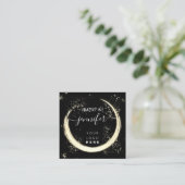 Berufliche Logo Nails Schönheitshaar Schwarzes Gol Quadratische Visitenkarte (Stehend Vorderseite)