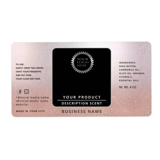 Berufliche Logo-Umhüllung um Rose Gold (Vorne)