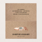 Berufliche Logo-Visitenkarte für moderne Bäckerei Visitenkarten (Außenseite Aufgefaltet)