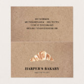 Berufliche Logo-Visitenkarte für moderne Bäckerei Visitenkarten (Außenseite Aufgefaltet)