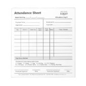 Berufliche Logoauftritte Notizblock (Vorderseite)