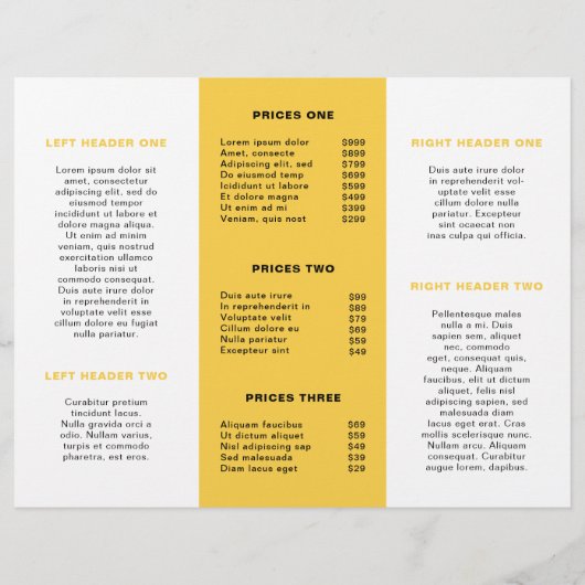 Berufliche Logobroschüre mit einfacher Gelbfärbung (Rückseite)