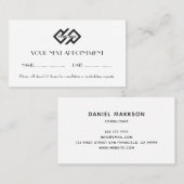 Berufliche Logokarte Terminkarte (Vorne/Hinten)