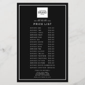 Berufliche Logoliste Schwarzer Schönheitspreis Flyer (Hinten)